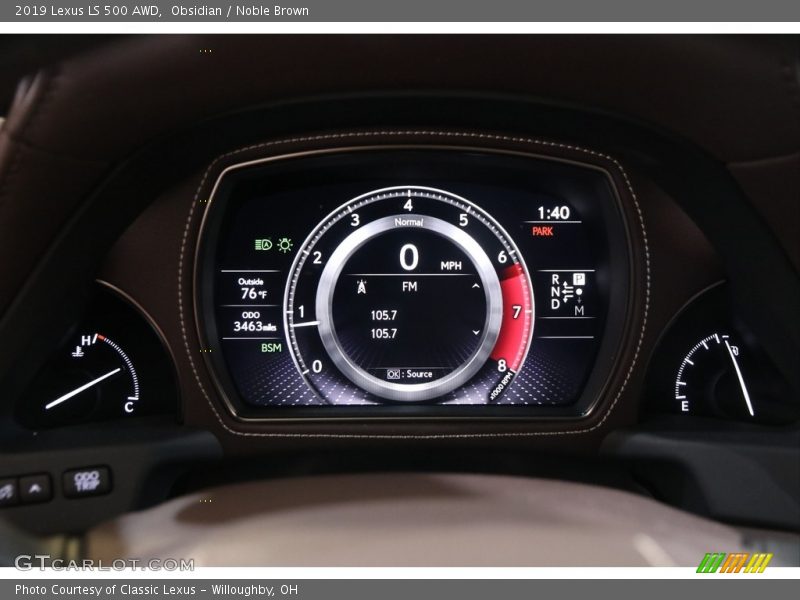 Obsidian / Noble Brown 2019 Lexus LS 500 AWD