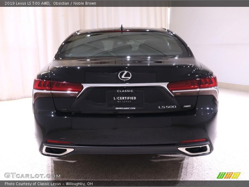 Obsidian / Noble Brown 2019 Lexus LS 500 AWD