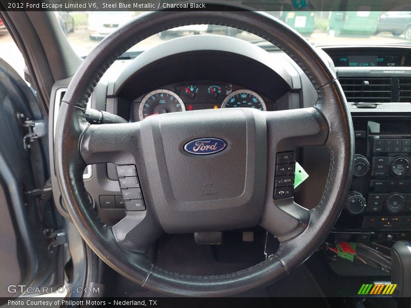 Steel Blue Metallic / Charcoal Black 2012 Ford Escape Limited V6