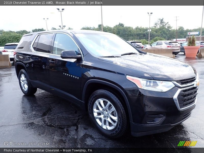 Mosaic Black Metallic / Jet Black 2019 Chevrolet Traverse LS AWD