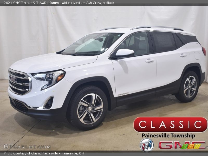Summit White / Medium Ash Gray/Jet Black 2021 GMC Terrain SLT AWD