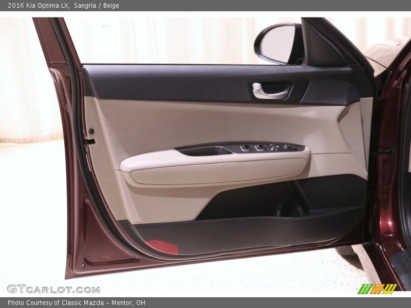 Sangria / Beige 2016 Kia Optima LX