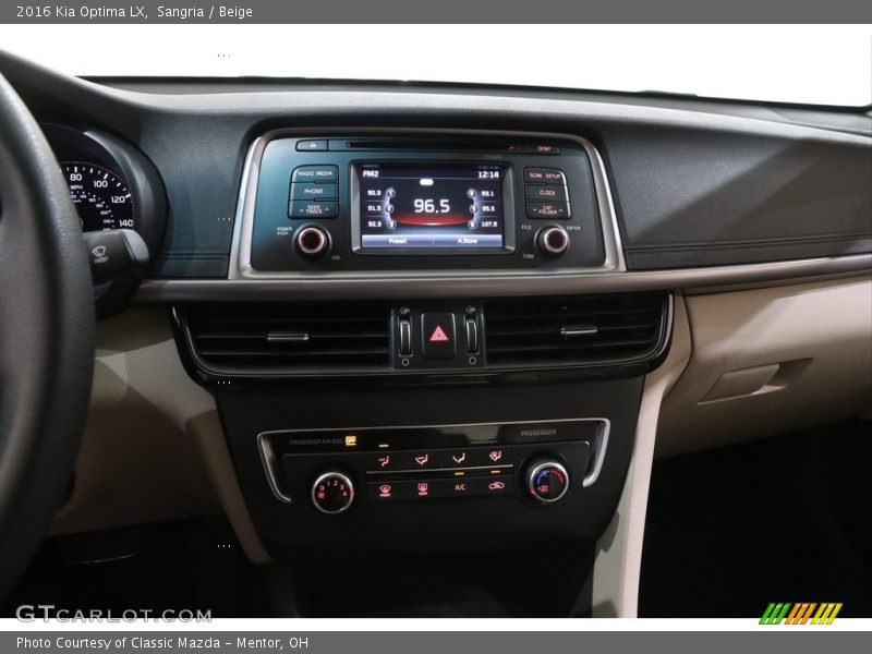 Sangria / Beige 2016 Kia Optima LX