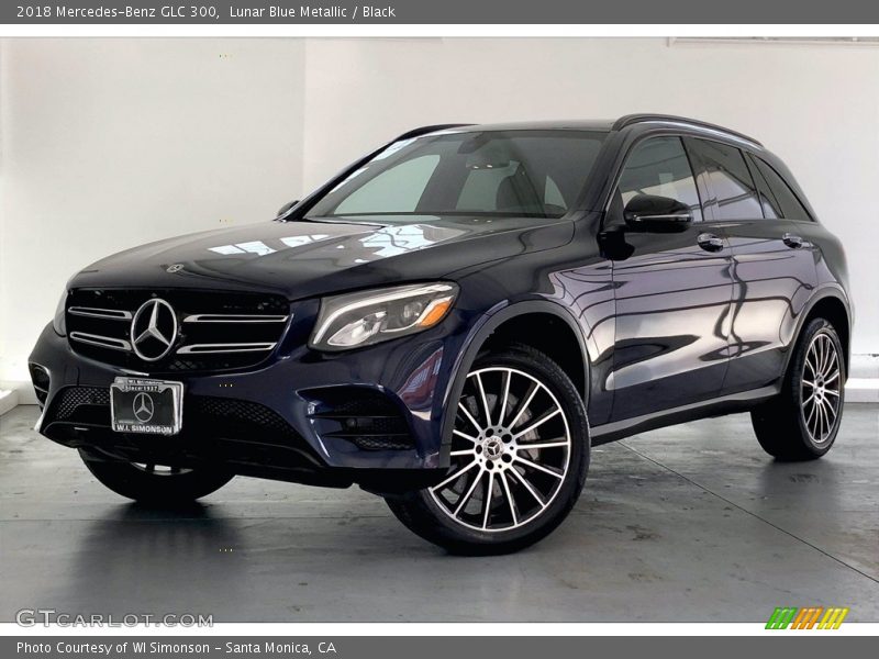 Lunar Blue Metallic / Black 2018 Mercedes-Benz GLC 300