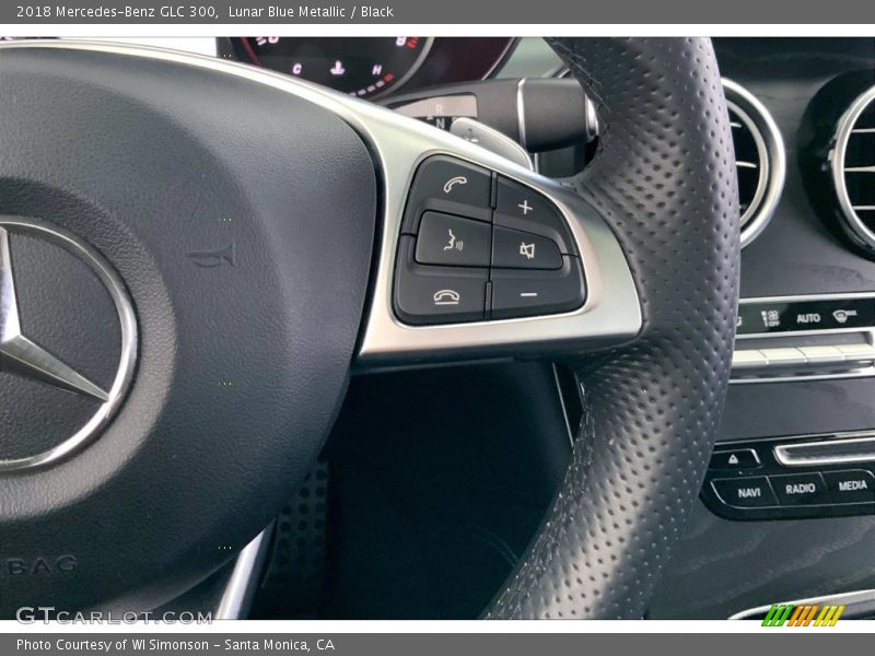 Lunar Blue Metallic / Black 2018 Mercedes-Benz GLC 300