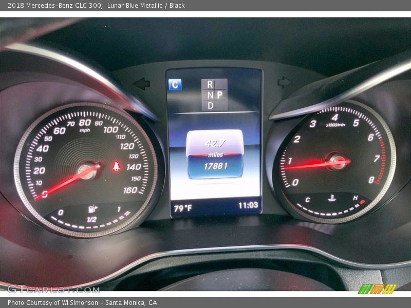 Lunar Blue Metallic / Black 2018 Mercedes-Benz GLC 300