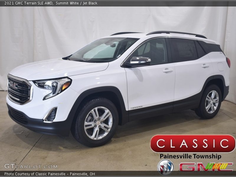 Summit White / Jet Black 2021 GMC Terrain SLE AWD