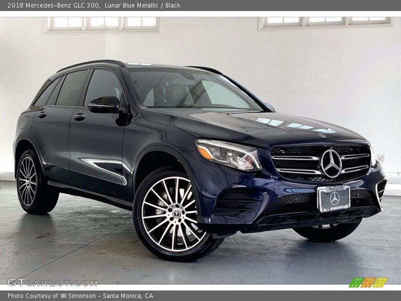 Lunar Blue Metallic / Black 2018 Mercedes-Benz GLC 300