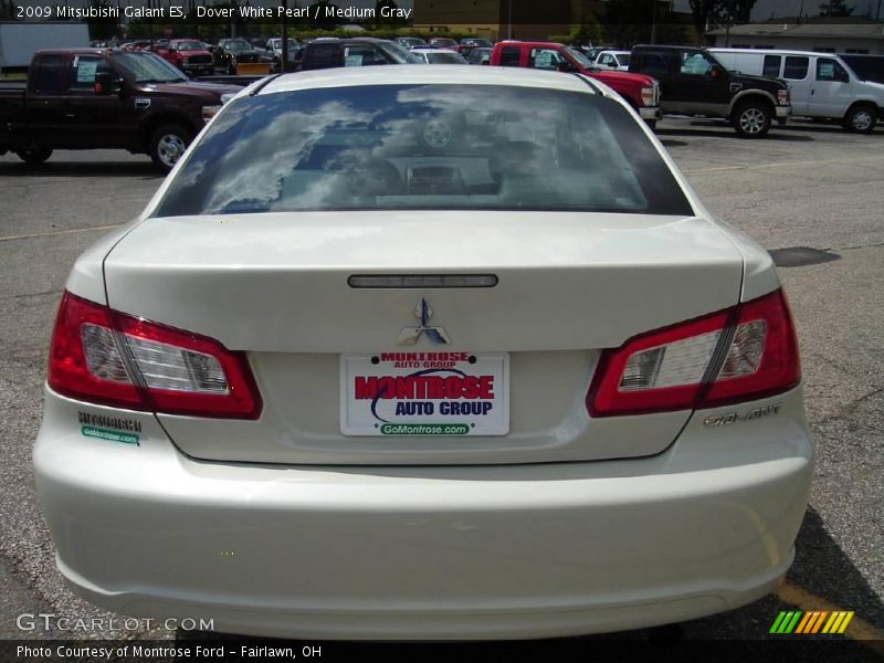 Dover White Pearl / Medium Gray 2009 Mitsubishi Galant ES