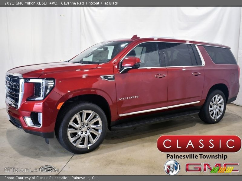 Cayenne Red Tintcoat / Jet Black 2021 GMC Yukon XL SLT 4WD