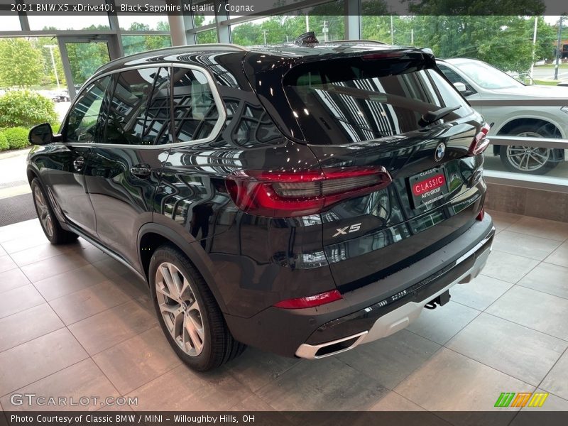 Black Sapphire Metallic / Cognac 2021 BMW X5 xDrive40i