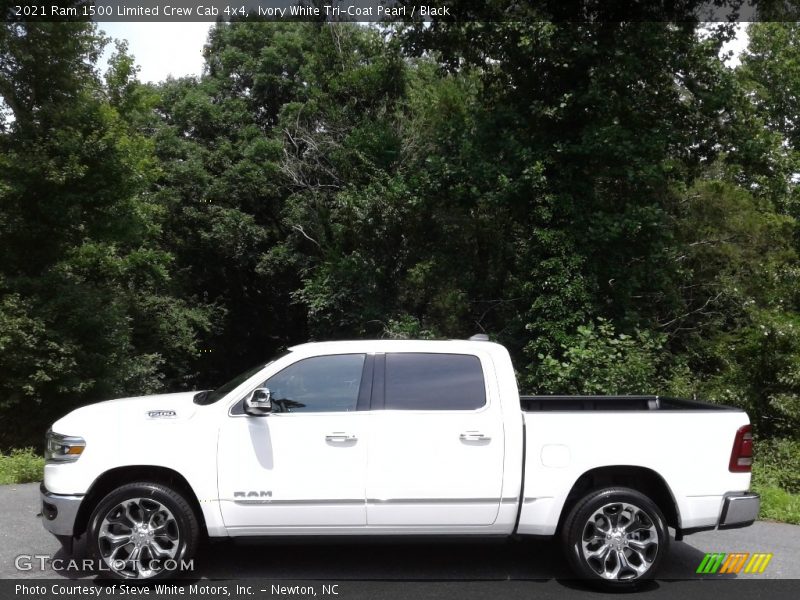 Ivory White Tri-Coat Pearl / Black 2021 Ram 1500 Limited Crew Cab 4x4