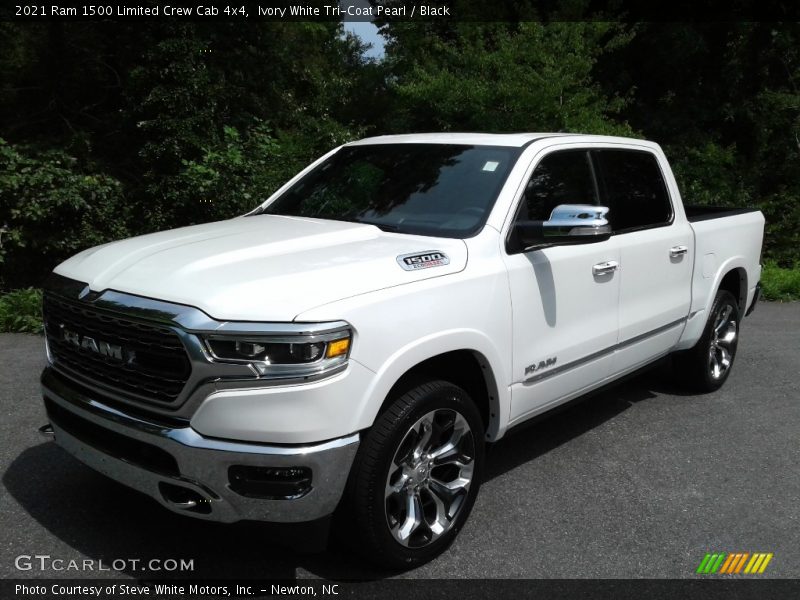 Ivory White Tri-Coat Pearl / Black 2021 Ram 1500 Limited Crew Cab 4x4