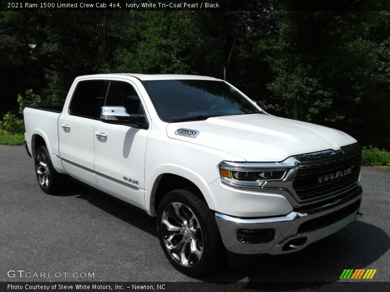 Ivory White Tri-Coat Pearl / Black 2021 Ram 1500 Limited Crew Cab 4x4