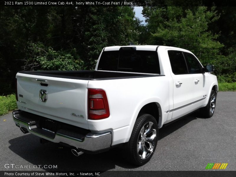 Ivory White Tri-Coat Pearl / Black 2021 Ram 1500 Limited Crew Cab 4x4