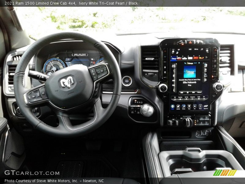 Ivory White Tri-Coat Pearl / Black 2021 Ram 1500 Limited Crew Cab 4x4