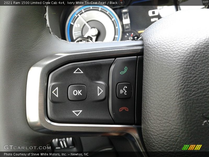Ivory White Tri-Coat Pearl / Black 2021 Ram 1500 Limited Crew Cab 4x4