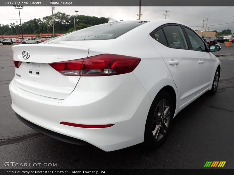 White / Beige 2017 Hyundai Elantra SE