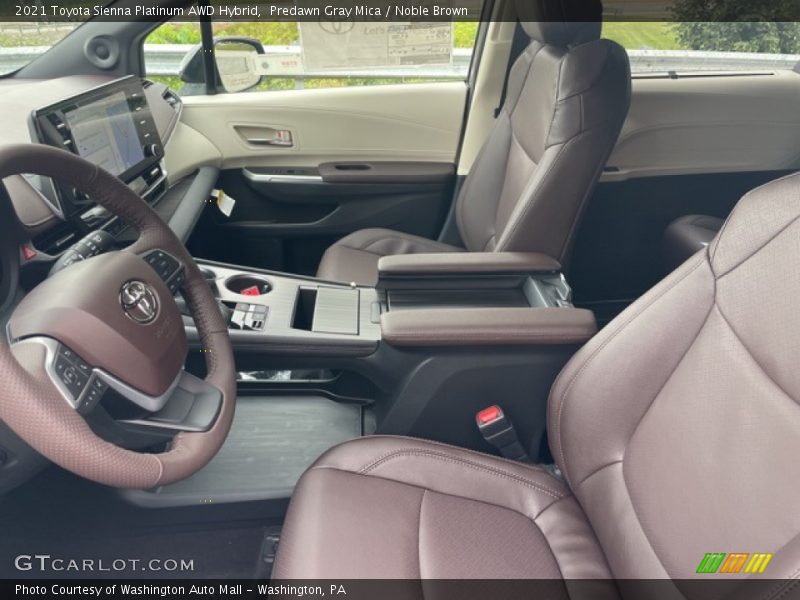 Predawn Gray Mica / Noble Brown 2021 Toyota Sienna Platinum AWD Hybrid