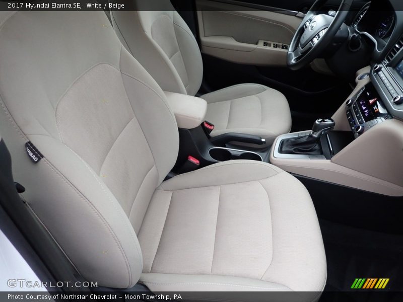 White / Beige 2017 Hyundai Elantra SE