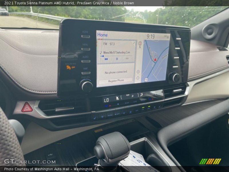 Predawn Gray Mica / Noble Brown 2021 Toyota Sienna Platinum AWD Hybrid