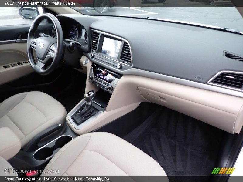White / Beige 2017 Hyundai Elantra SE