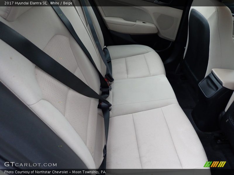 White / Beige 2017 Hyundai Elantra SE