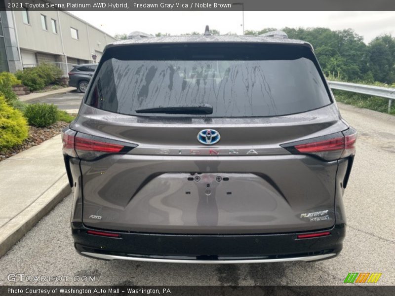 Predawn Gray Mica / Noble Brown 2021 Toyota Sienna Platinum AWD Hybrid