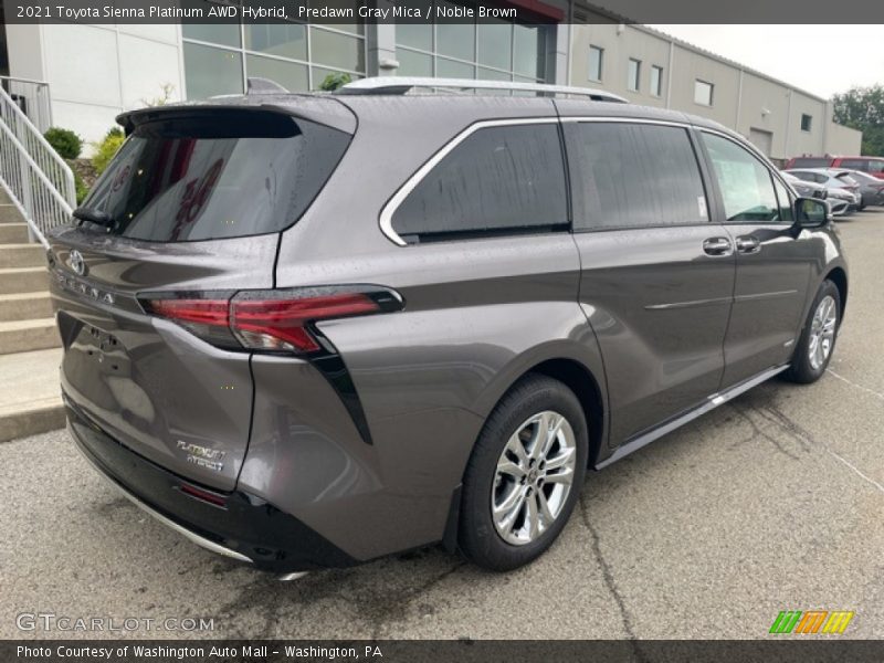 Predawn Gray Mica / Noble Brown 2021 Toyota Sienna Platinum AWD Hybrid