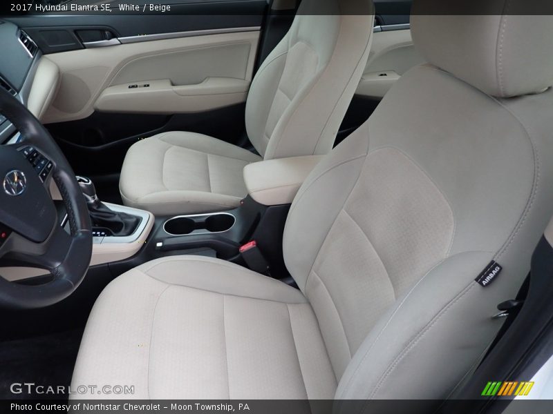 White / Beige 2017 Hyundai Elantra SE