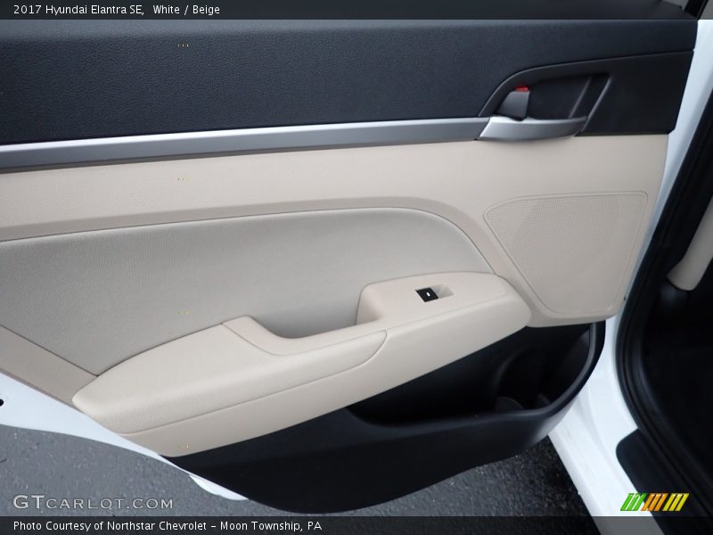White / Beige 2017 Hyundai Elantra SE