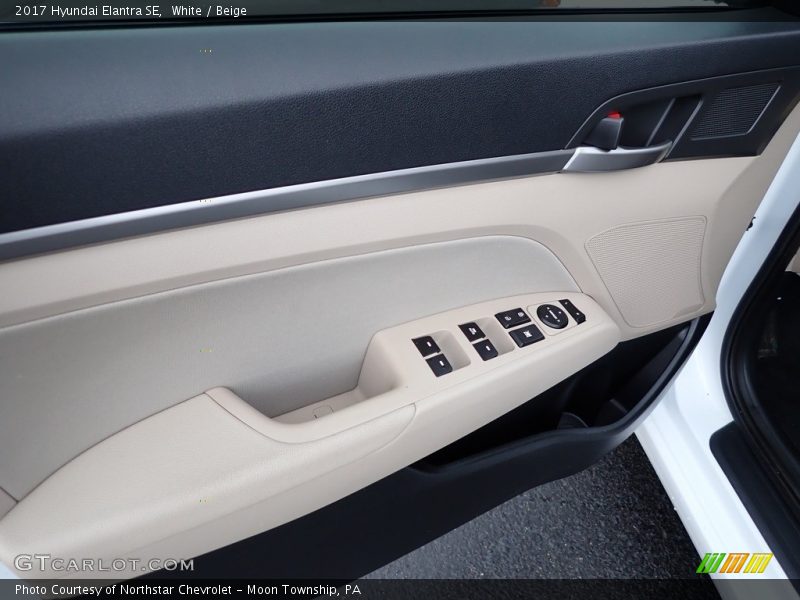White / Beige 2017 Hyundai Elantra SE