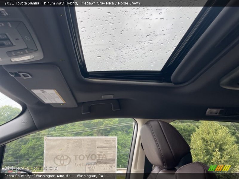 Predawn Gray Mica / Noble Brown 2021 Toyota Sienna Platinum AWD Hybrid