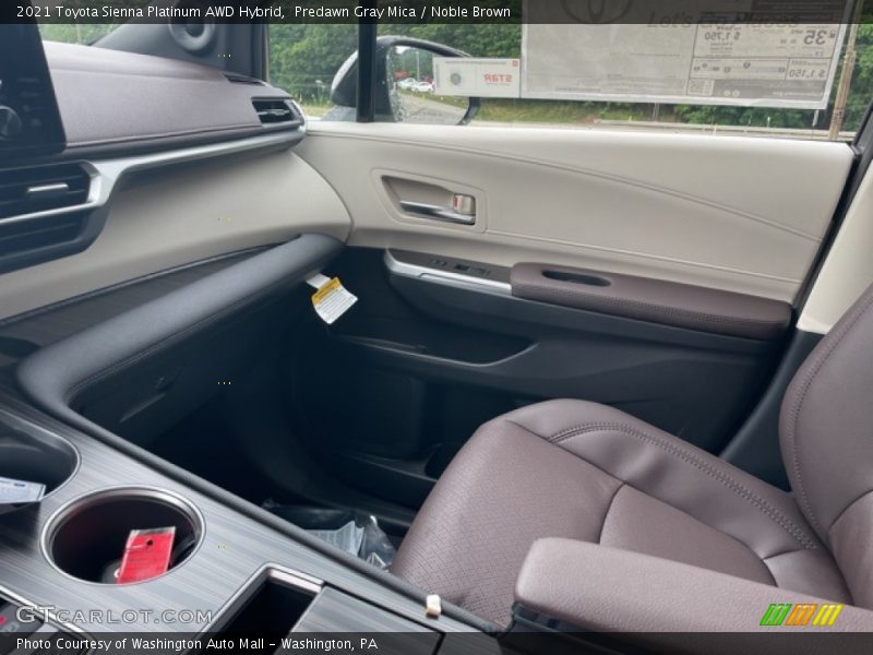 Predawn Gray Mica / Noble Brown 2021 Toyota Sienna Platinum AWD Hybrid