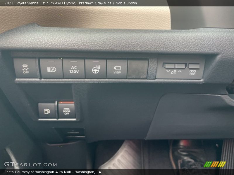Controls of 2021 Sienna Platinum AWD Hybrid