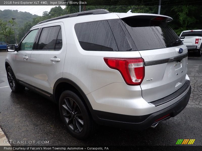 Ingot Silver / Ebony Black 2018 Ford Explorer XLT 4WD