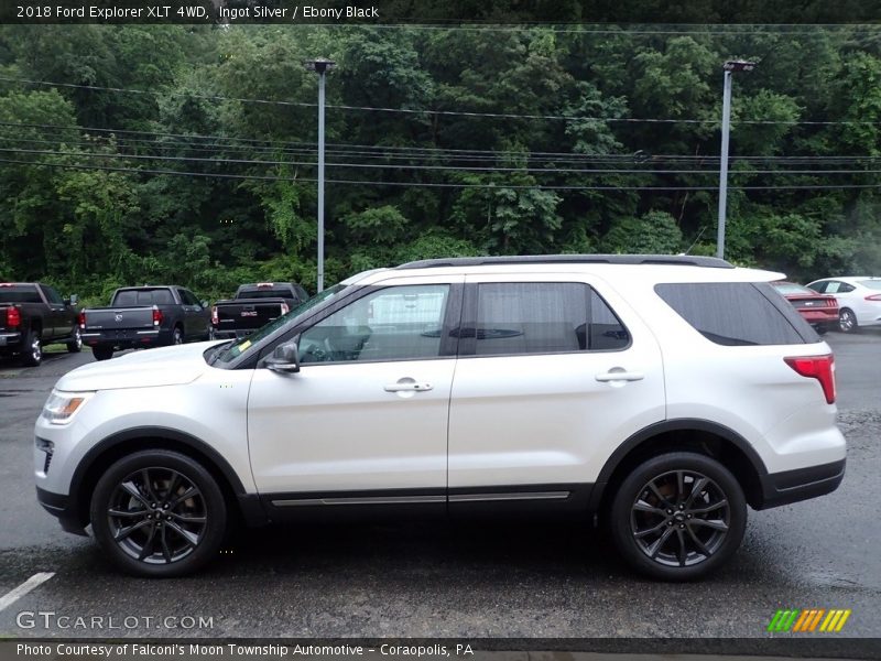 Ingot Silver / Ebony Black 2018 Ford Explorer XLT 4WD