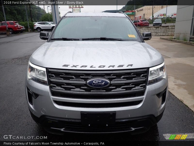 Ingot Silver / Ebony Black 2018 Ford Explorer XLT 4WD