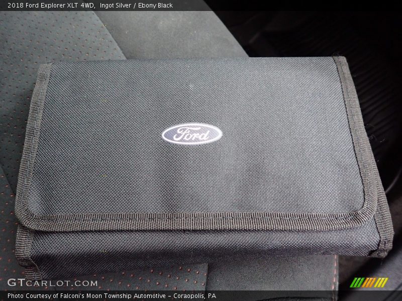 Ingot Silver / Ebony Black 2018 Ford Explorer XLT 4WD