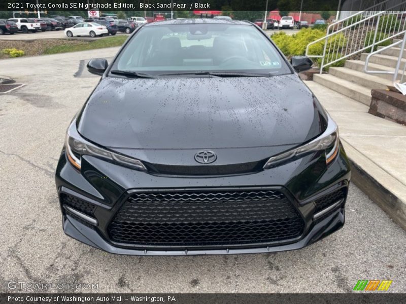 Black Sand Pearl / Black 2021 Toyota Corolla SE Nightshade Edition
