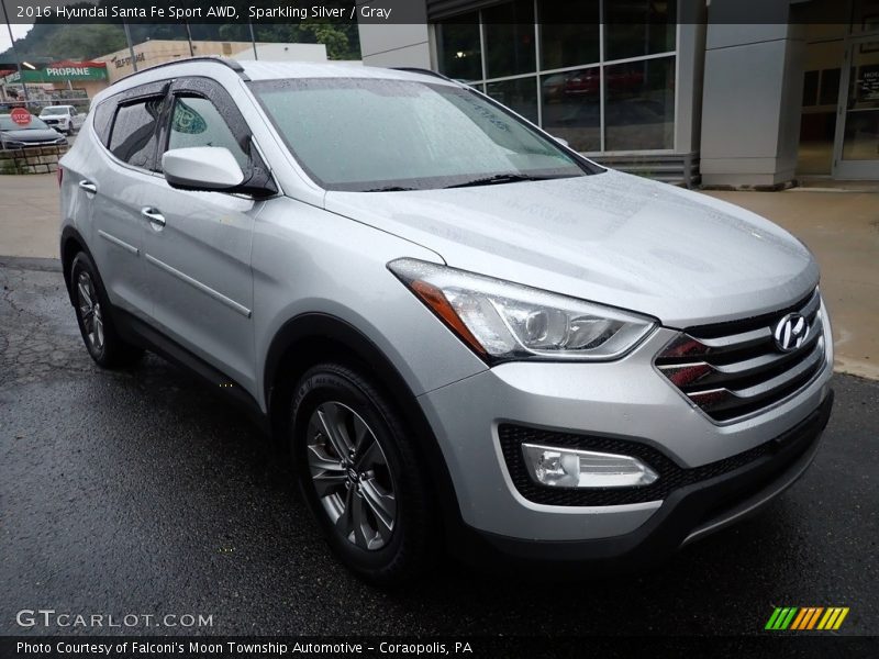 Sparkling Silver / Gray 2016 Hyundai Santa Fe Sport AWD