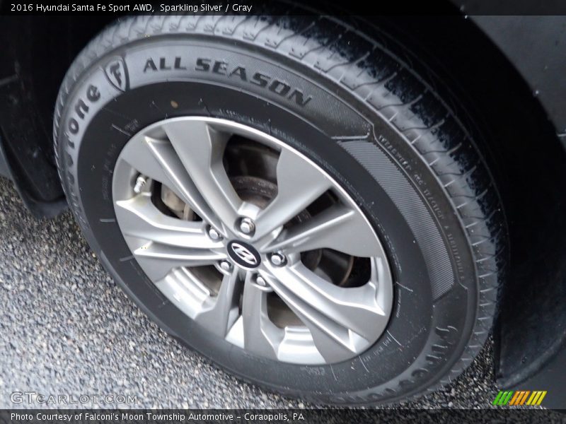 Sparkling Silver / Gray 2016 Hyundai Santa Fe Sport AWD