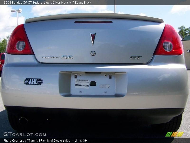 Liquid Silver Metallic / Ebony Black 2008 Pontiac G6 GT Sedan