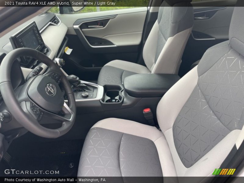 Super White / Light Gray 2021 Toyota RAV4 XLE AWD Hybrid