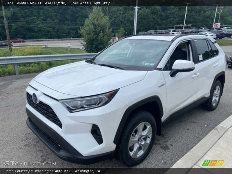 Super White / Light Gray 2021 Toyota RAV4 XLE AWD Hybrid