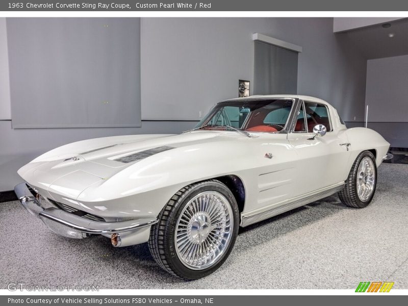 Custom Pearl White / Red 1963 Chevrolet Corvette Sting Ray Coupe