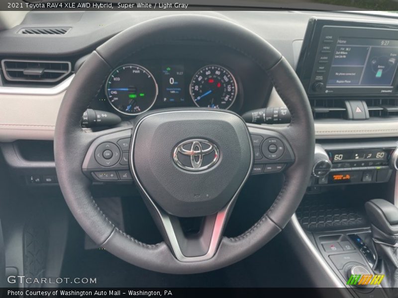 Super White / Light Gray 2021 Toyota RAV4 XLE AWD Hybrid