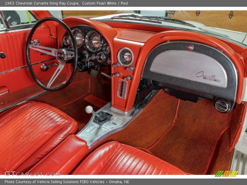 Custom Pearl White / Red 1963 Chevrolet Corvette Sting Ray Coupe