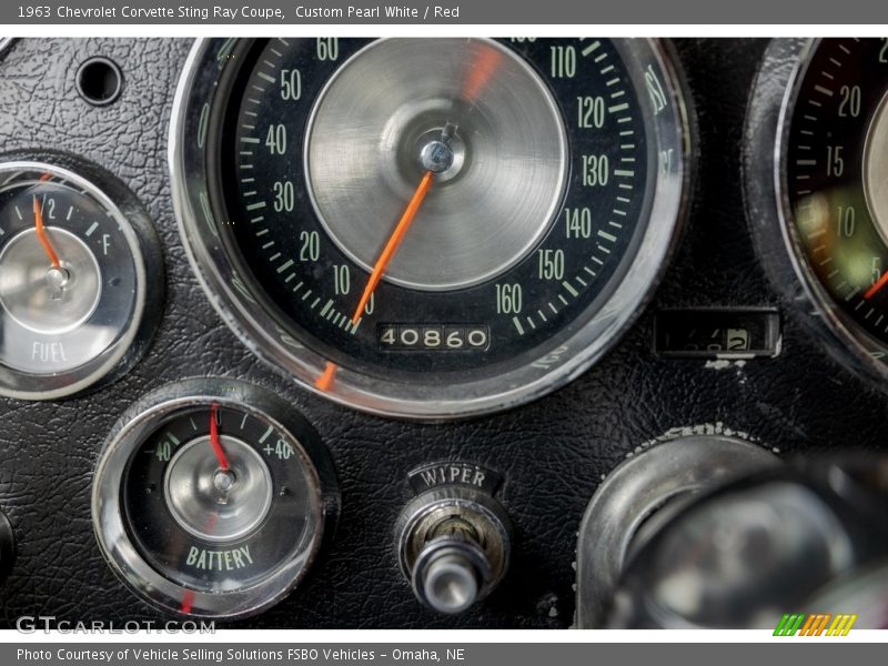 Custom Pearl White / Red 1963 Chevrolet Corvette Sting Ray Coupe