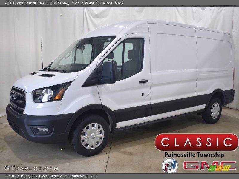 Oxford White / Charcoal black 2019 Ford Transit Van 250 MR Long